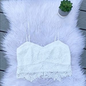 Design Lab white lace bralette top